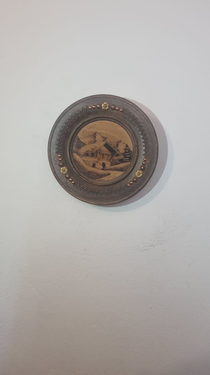 Ancien tableau marqueterie alsacienne signe boli