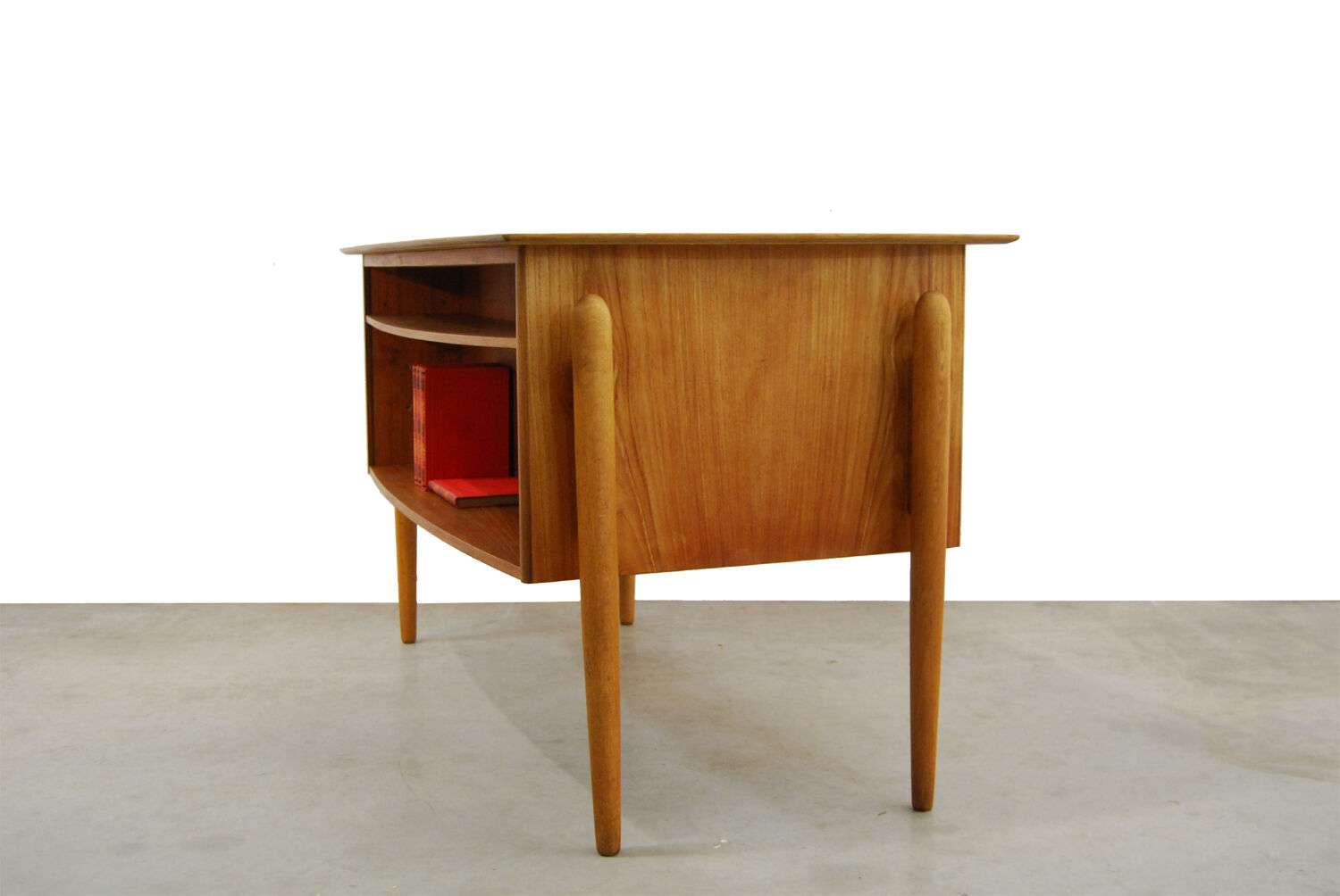 Vintage Pine Veneer Desk, 1960s