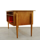 Vintage Pine Veneer Desk, 1960s