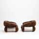 Pair of Armchairs by Adriano Piazzesi, Italy 1970s