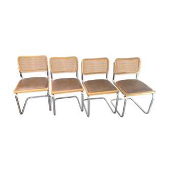 4 cesca B32 chairs by Marcel Breuer