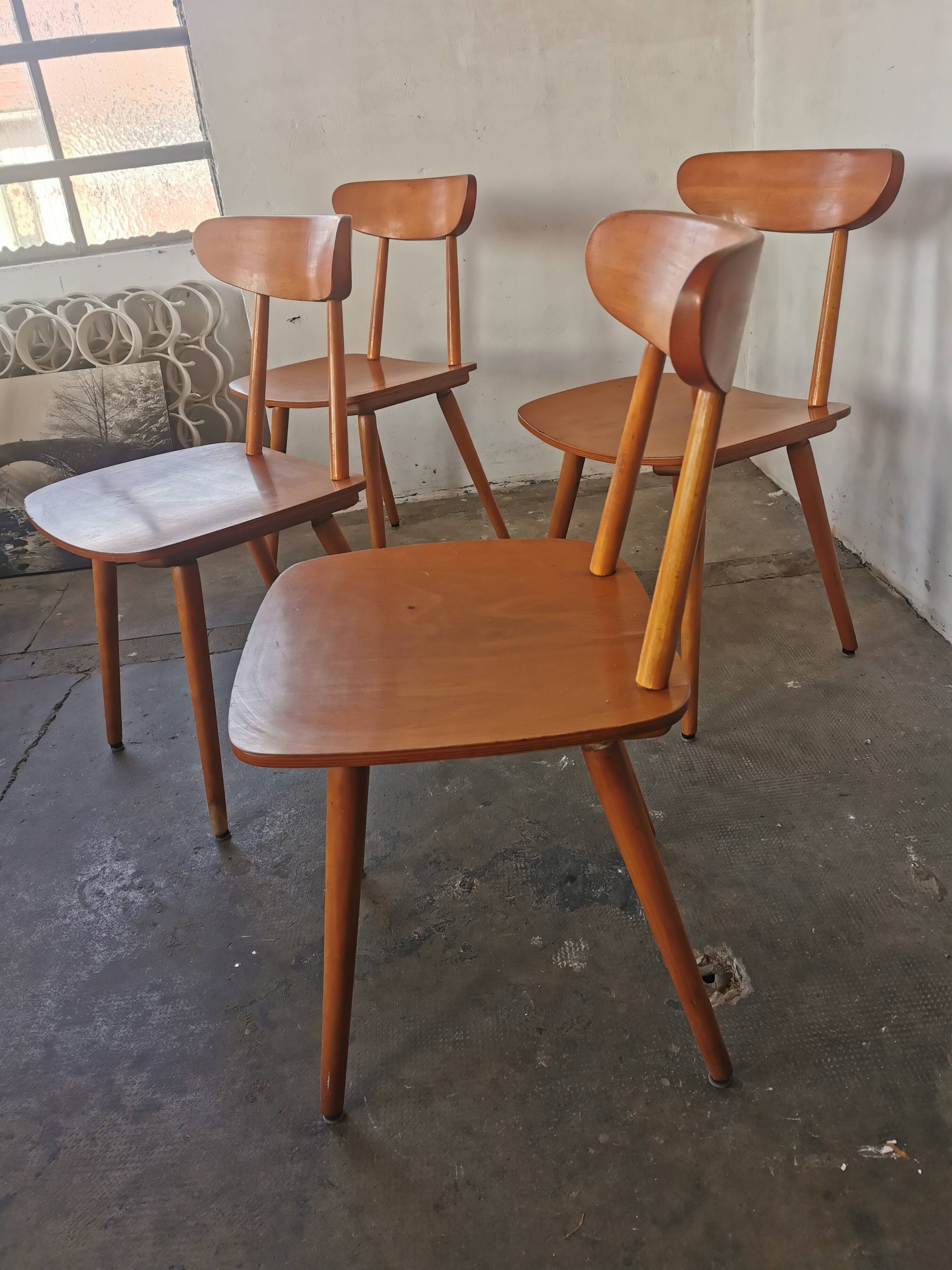 Set of 4 Hiller chairs, vintage 1960