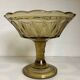 Large footed glass Art Deco moulded bowl