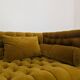 Saffron-colored velvet sofa