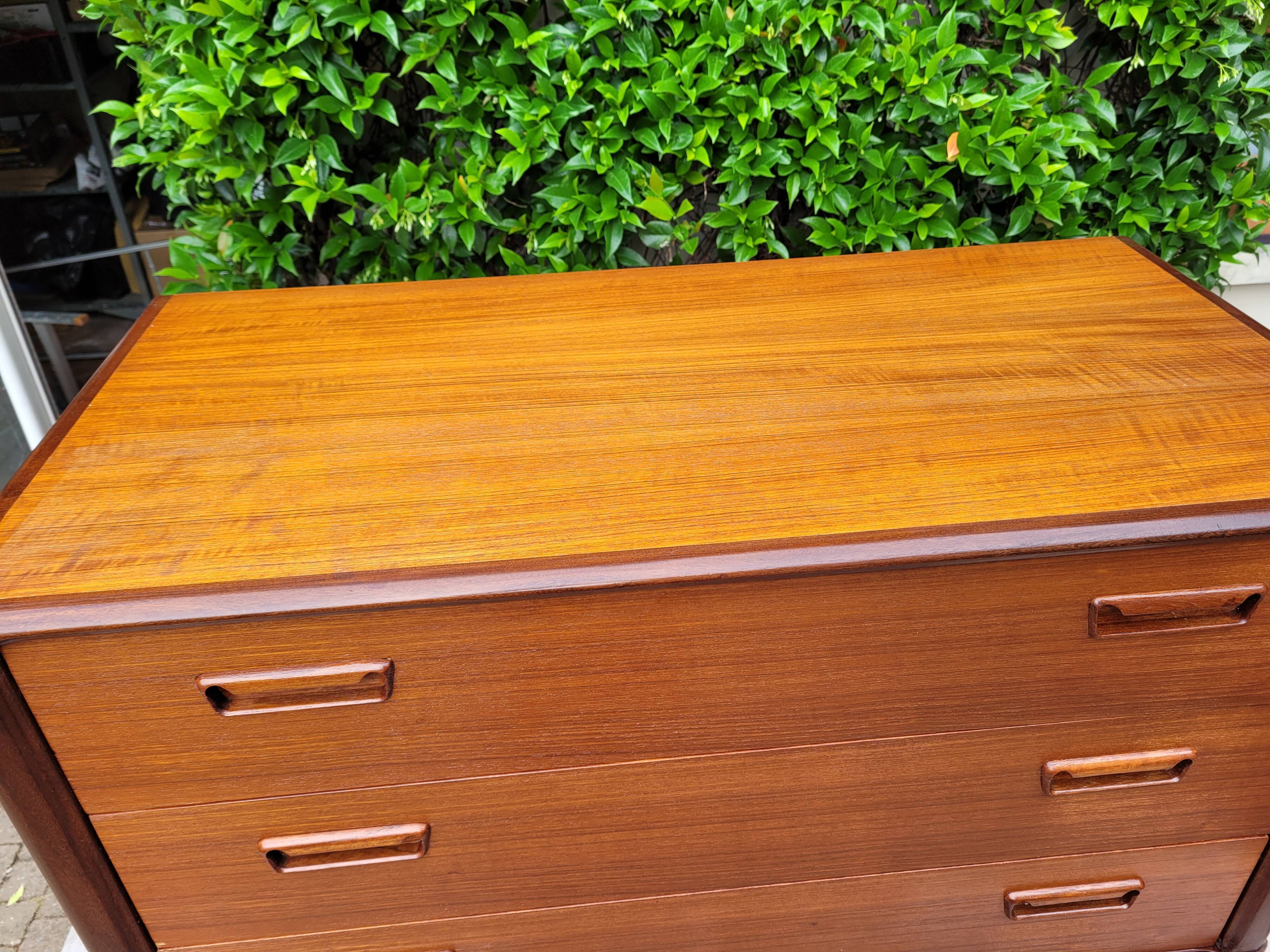 Vintage teak chest of drawers