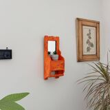 Vintage teak barber mirror 50s