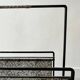 1970s design magazine rack in metal and python leather