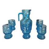 Vintage blue orangeade service