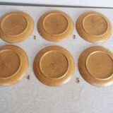 6 Longchamp stoneware dessert plates