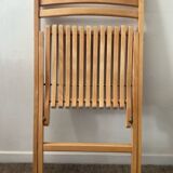 Vintage folding chair in solid beech