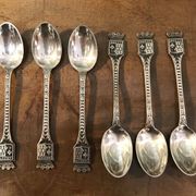 Set of 6 "Brest" silver-plated metal teaspoons