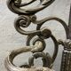 Antique cast iron hall stand, Victorian coat rack with marble base, ornate hall tree, 19th century