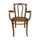 Old thonet armchair in curved wood and rattan cane