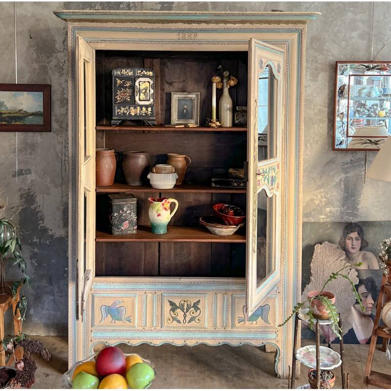 Painted antique wardrobe