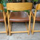 Series of four baumann sleigh chairs