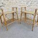 Pair of rattan bedside tables, 1960s-70s