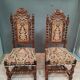 Pair of twisted oak chairs