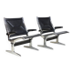 Pair of Eames Sling Tandem armchairs