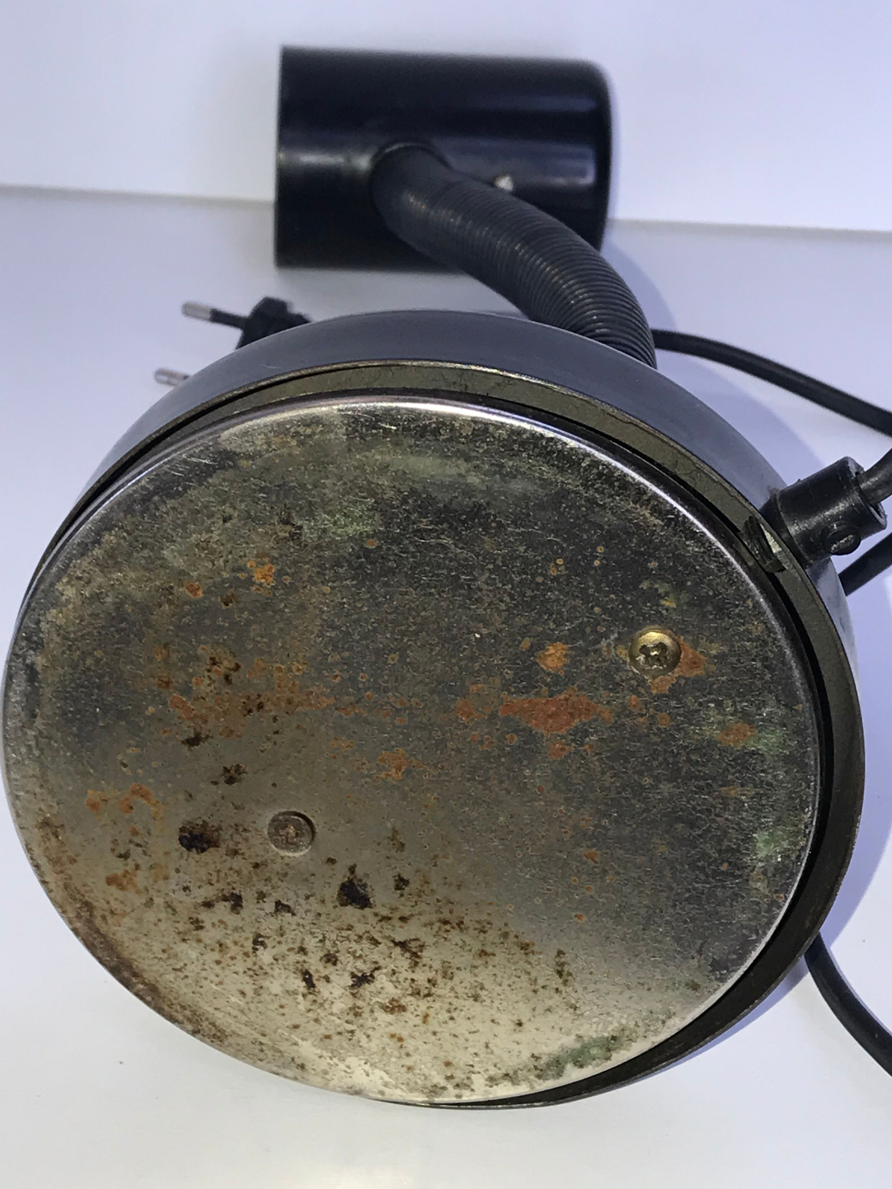 Black desk lamp made in gdr