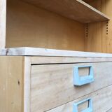 Vtg Mid Century Esavian ESA School Drawers Chest Bookcase Shelving James Leonard