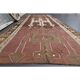 Vintage Turkish Oushak handmade wool cotton brown runner rug 168x395