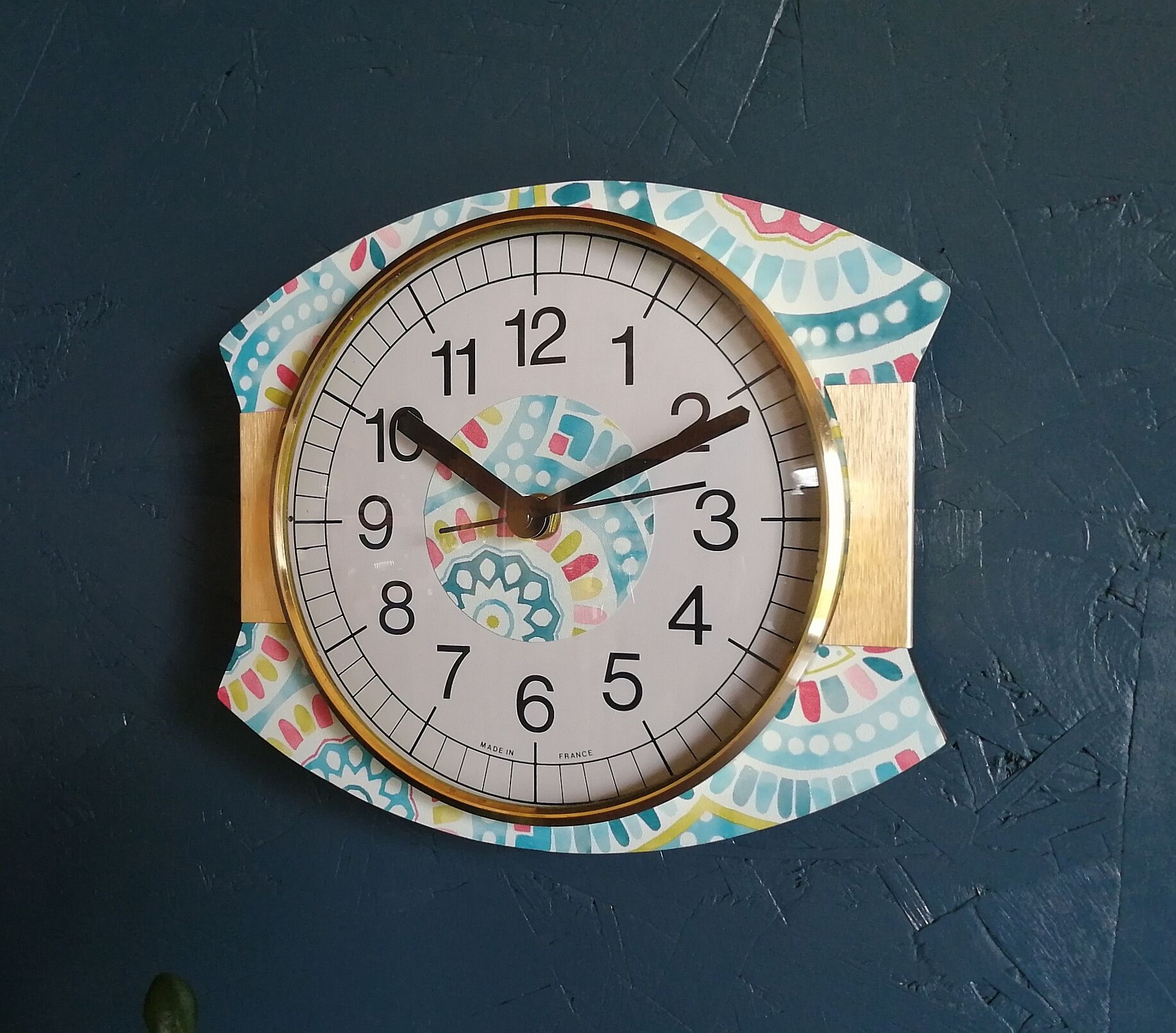 Vintage silent wall clock "Japy Folk"