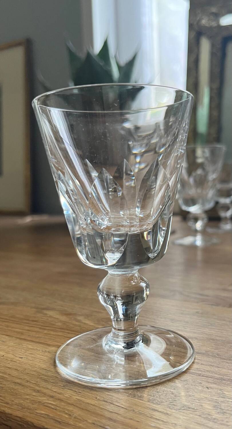 St Louis crystal white wine glasses