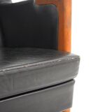 Leather armchair, Karl Erik Ekselius, Sweden, 1960
