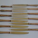 12 metal silver table knives 25 cm