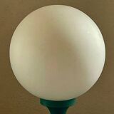 Vintage green opaline globe lamp