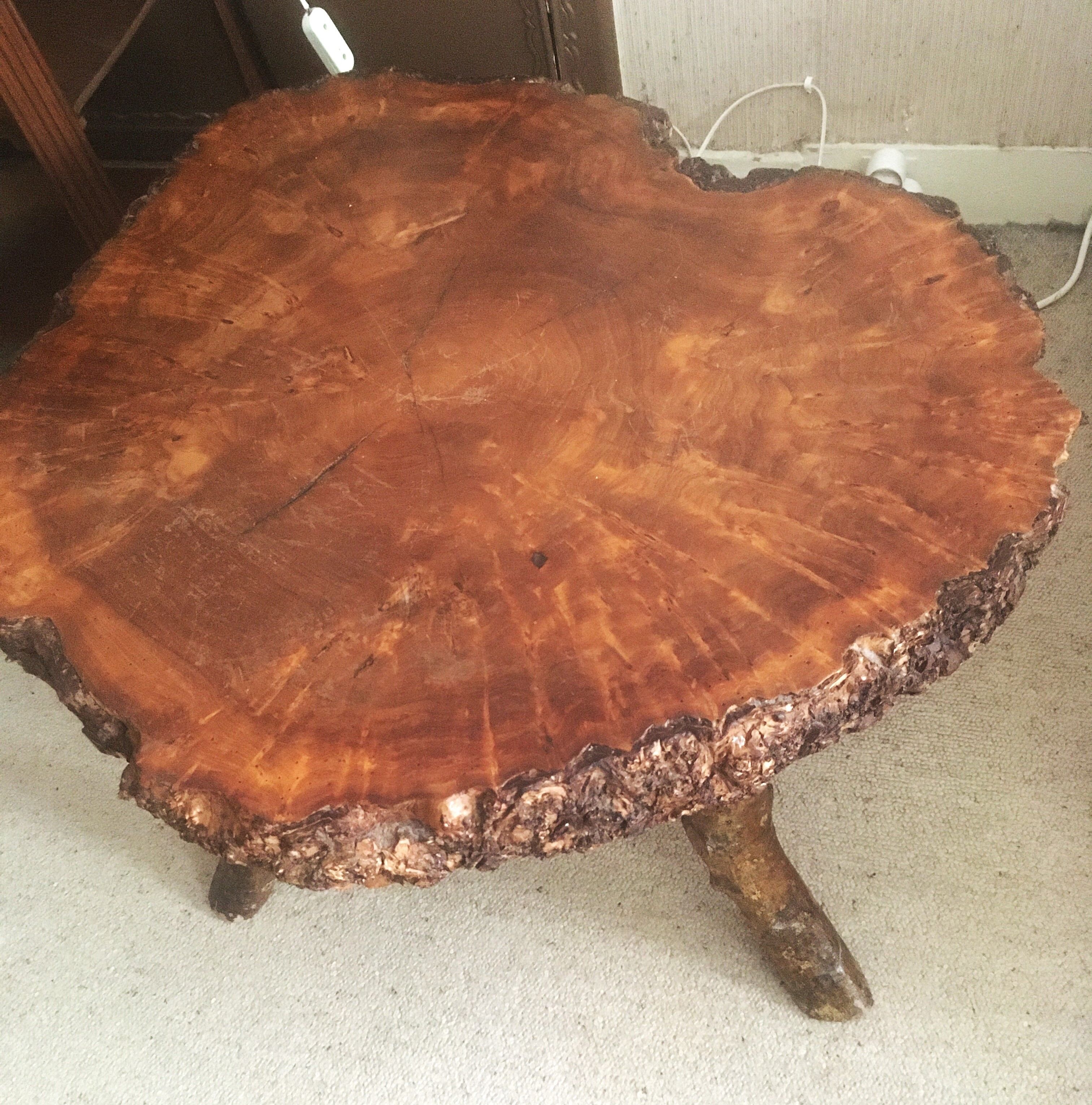 Vintage wooden trunk coffee table