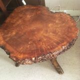 Table basse tronc bois vintage