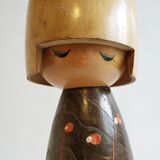 Kokeshi Doll - "Awakening of Love" by Master Usaburo Okamoto, 1917-2009 - vintage 1960