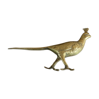 Chissed pheasant in vintage brass