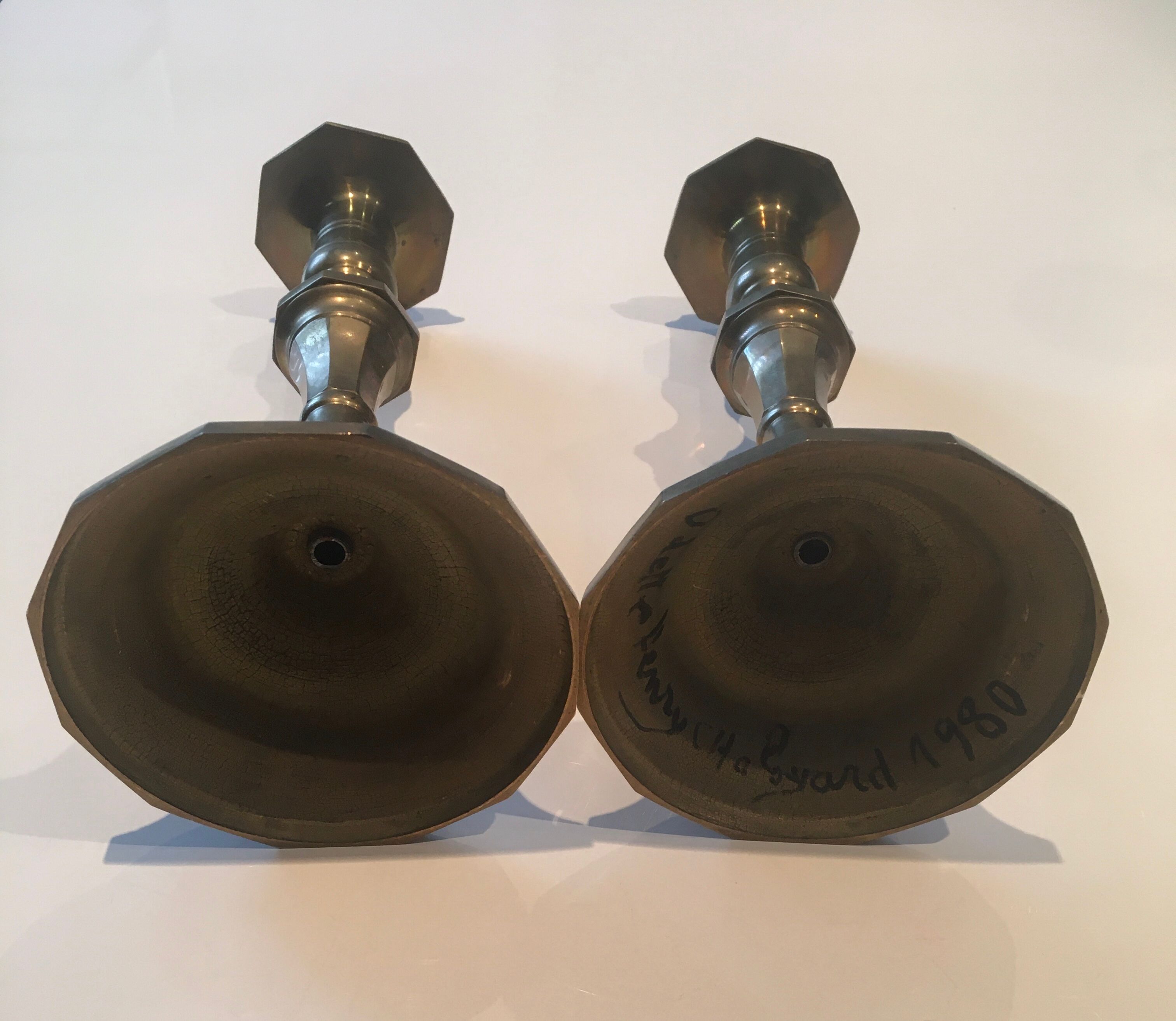Brass candle holders