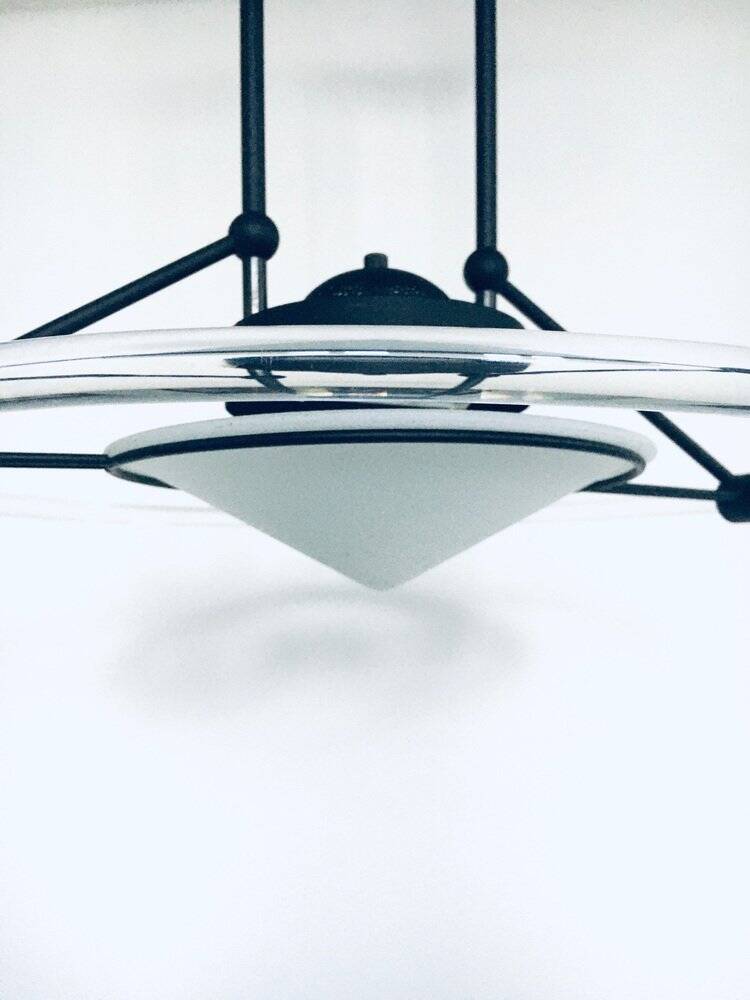 Black pendant lamp, 1980s