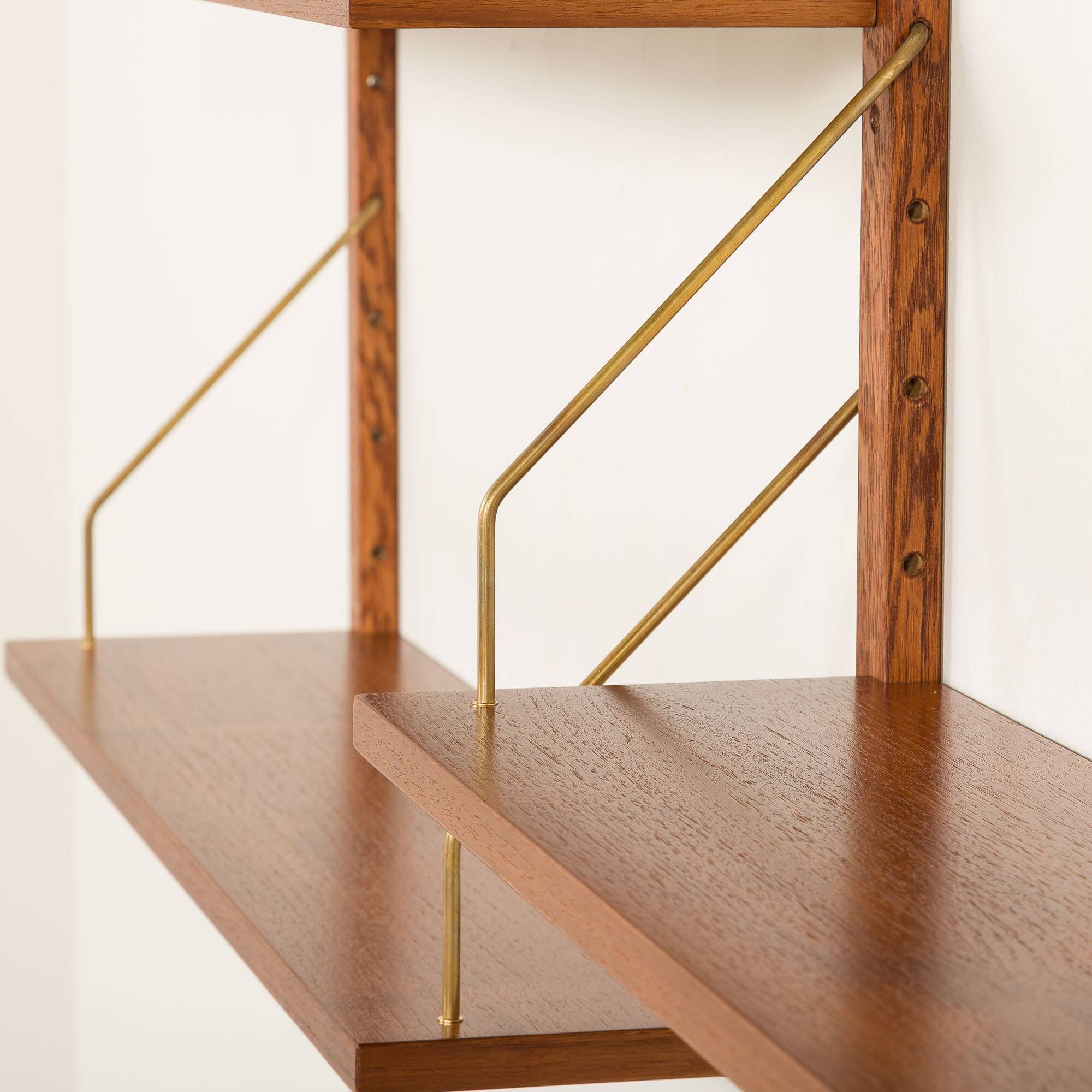 Preben Sorensen PS System teak wall unit, Randers, Denmark, 1960s