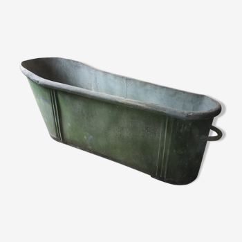 Old zinc bathtub