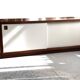 Two Scandinavian (Danish) teak sideboards with sliding doors.