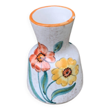 Vase 15cm ceramic flower Italy Numbered vintage floral pattern old handmade
