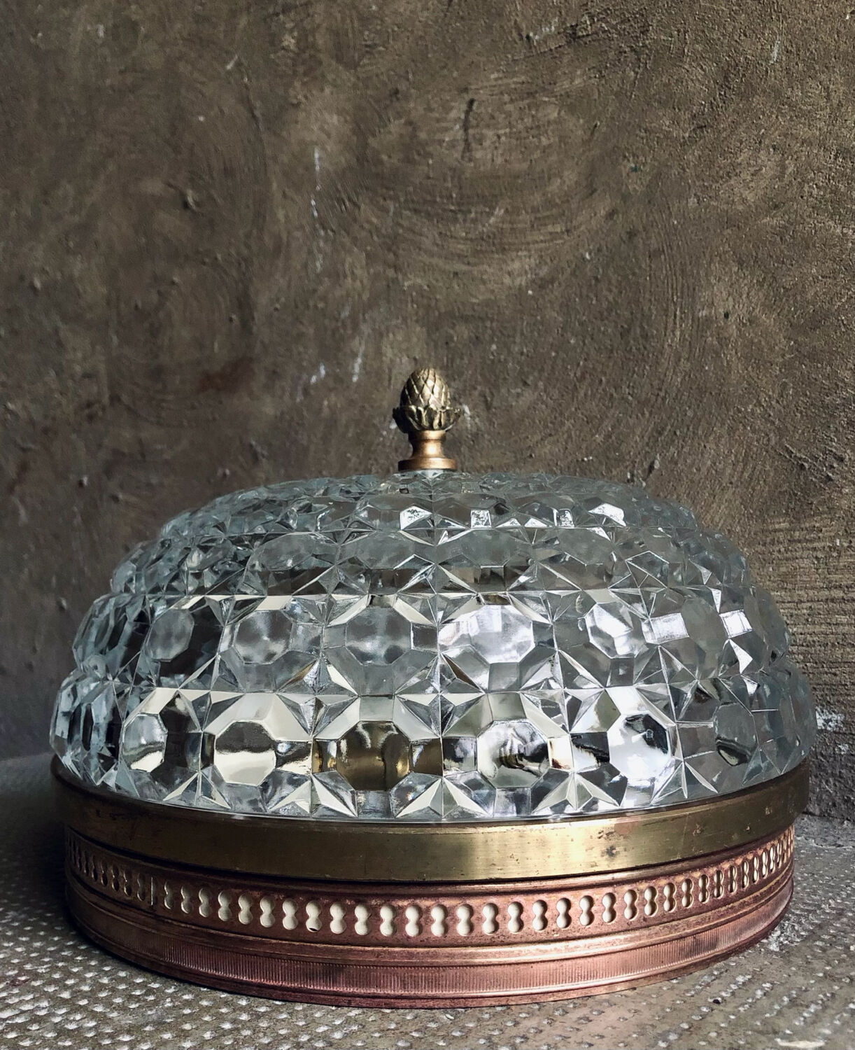 Antique luminaire glass and bronze house lucien gau
