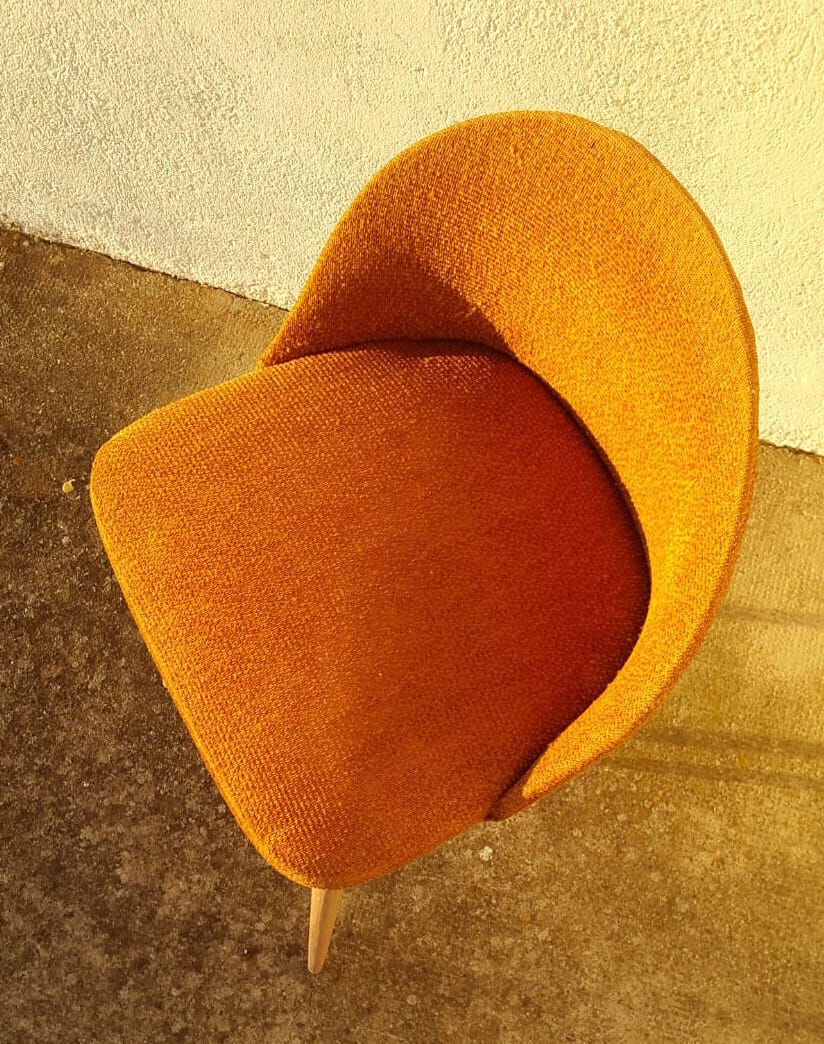 Cocktail armchair orange