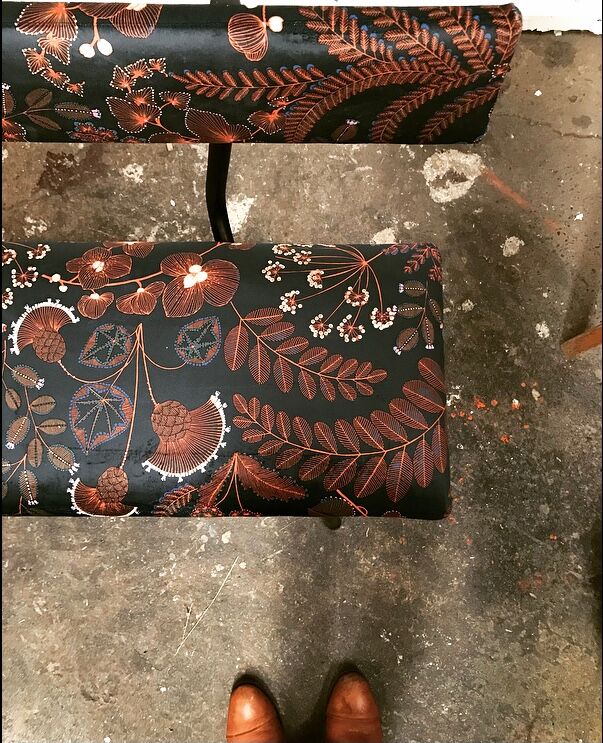 Upholstered bench school type