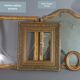 Old oval frame open wood