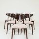Dining Room chairs set of 6 pale pink Scandinavian design