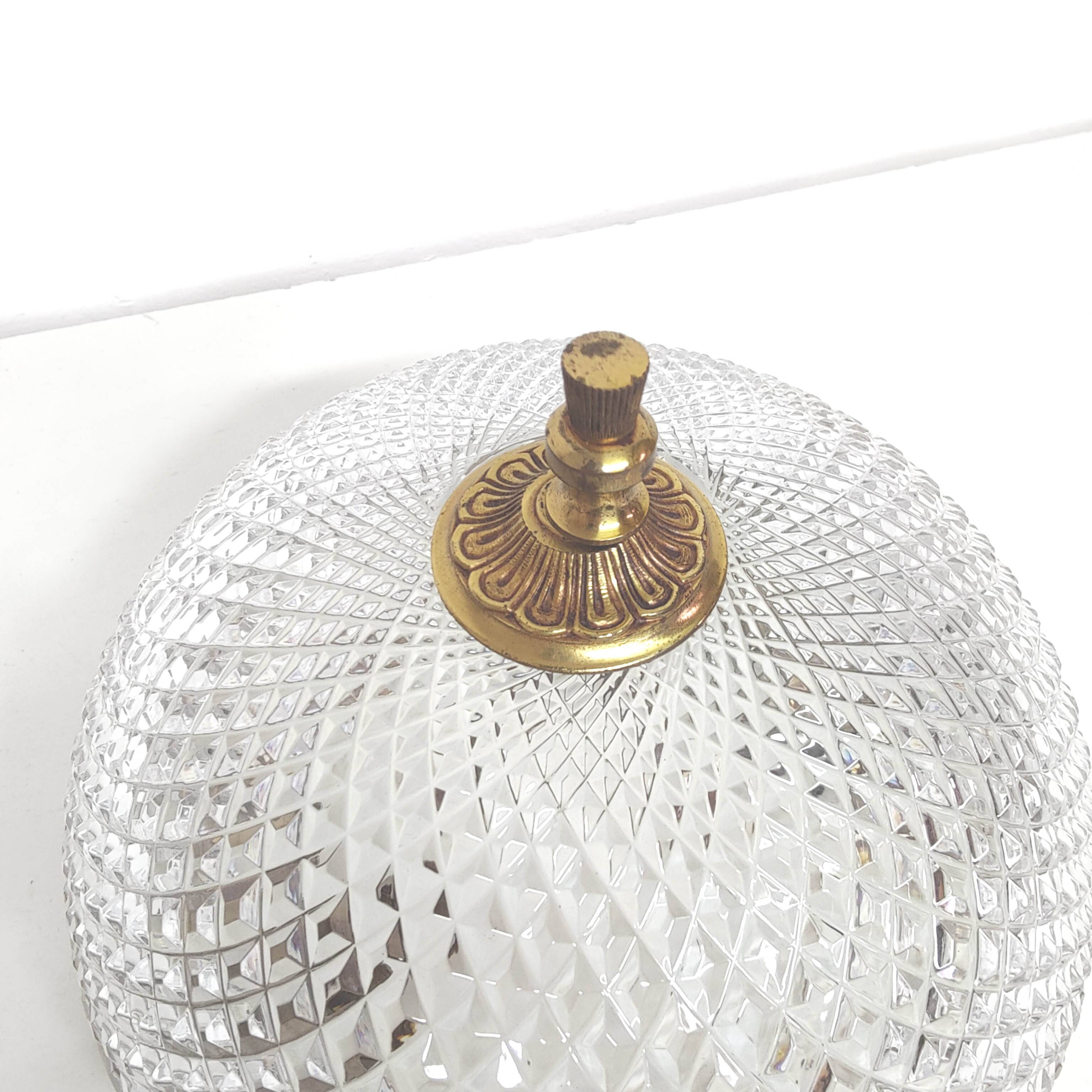 Ceiling lamp round brass wall lamp and diamond-tipped brass