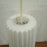 Suspension scandinave opaline blanc drapée