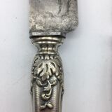 Box of cutlery with leg / roast silver filled.