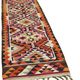 Turkish Handwoven Vintage Herki Kilim 90 cm x 348 cm
