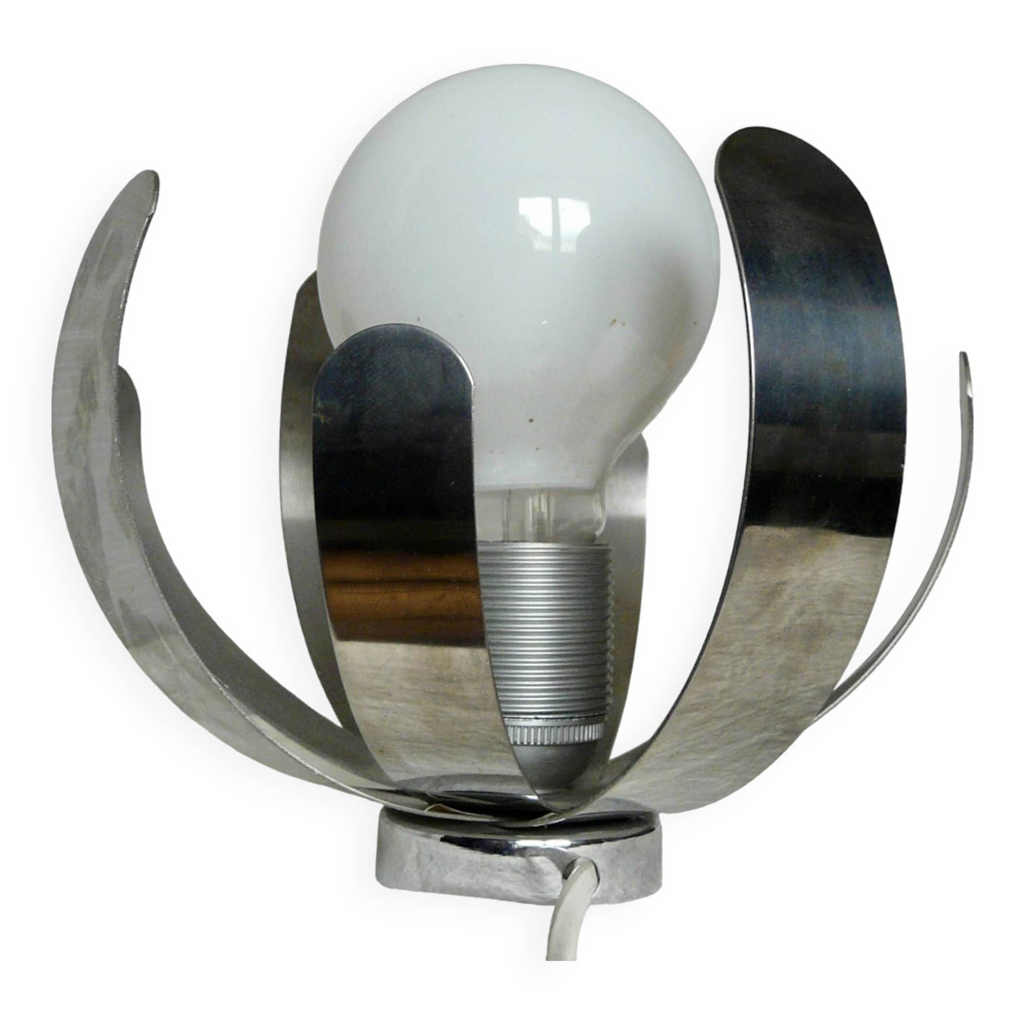 Oxar lamp by Jocelyne Trocme Design 1970 in aluminum